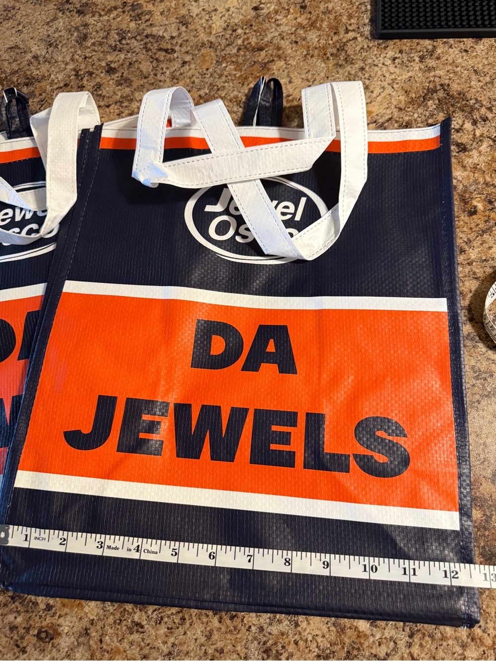 (3) Da Jewels Bears Jewel Osco Reusable Tote Bags Black & Orange 🐻 - Picture 4 of 4